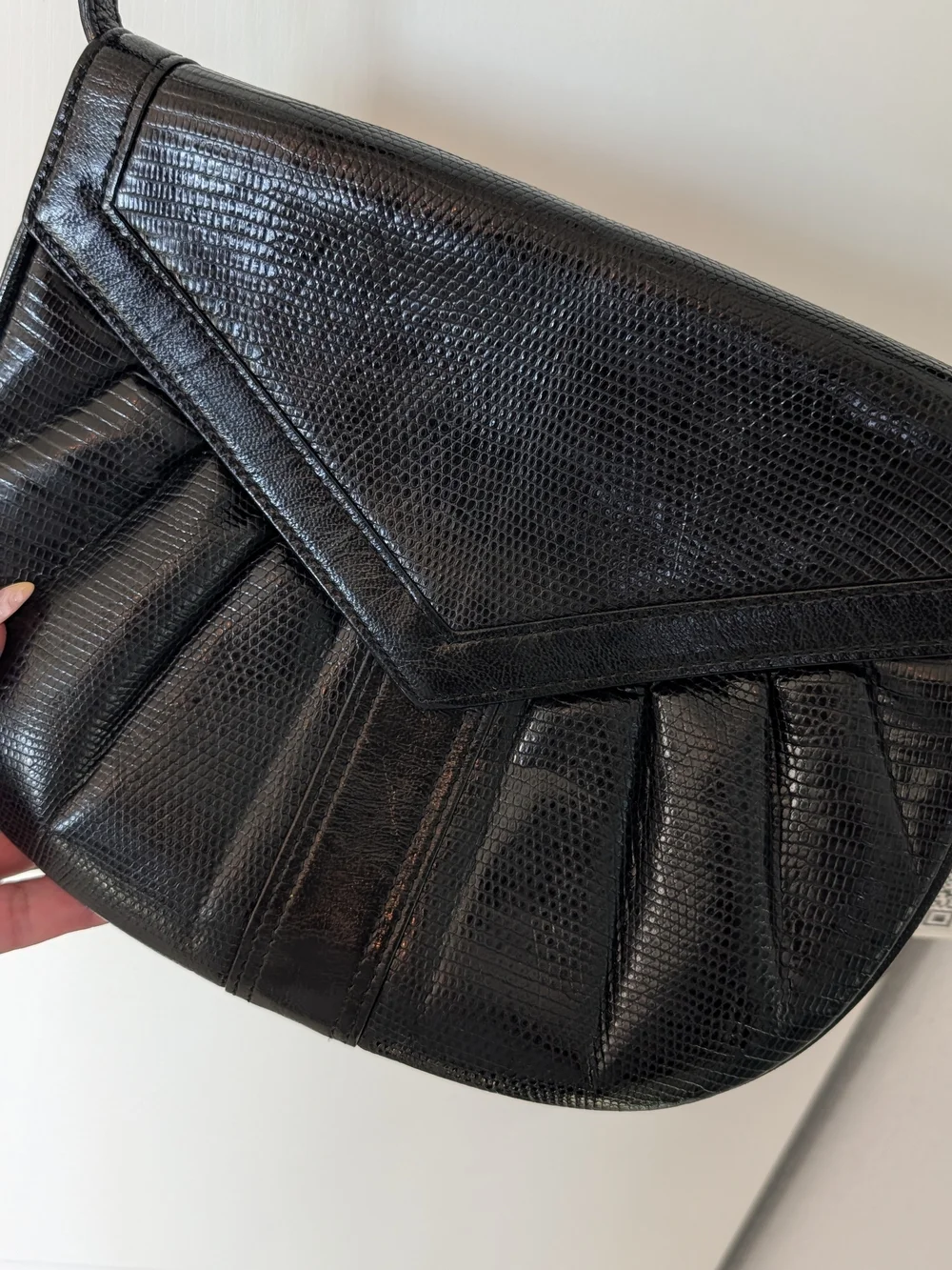 YSL Vintage Lizard Leather Envelope Crossbody - Picture 1 of 5